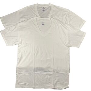 New‎ Stafford Mens T-Shirts 2 Pack XXL White Cotton Basic Undershirt